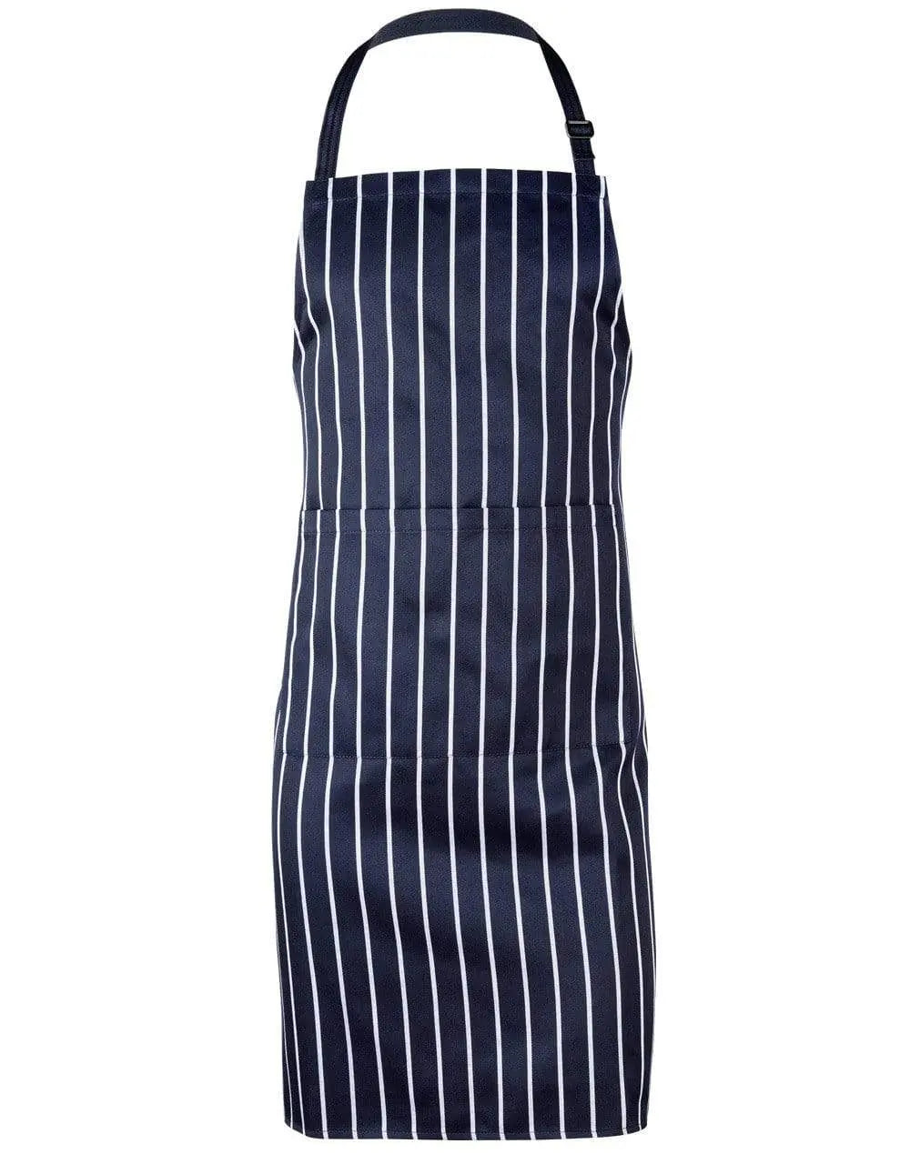 Long Waist Apron AP04 Hospitality & Chefwear Australian Industrial Wear W 70cm x H 85cm Navy/White